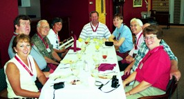 Picture of one of the tables at the 25th Reunion Brunch.