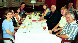 Picture of one of the tables at the 25th Reunion Brunch.