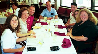 Picture of one of the tables at the 25th reunion Brunch.